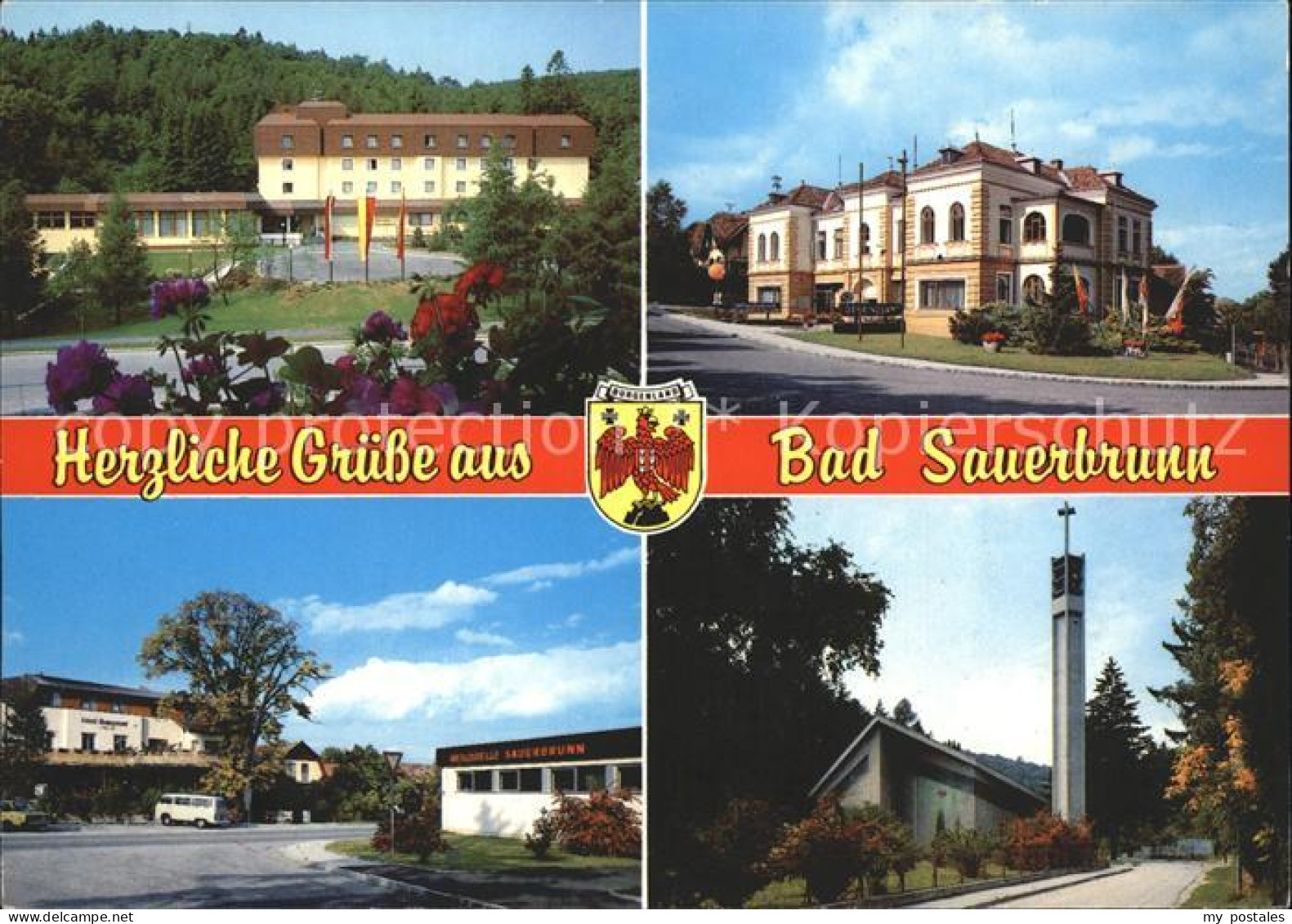 72226955 Bad Sauerbrunn Alte Heilquelle Pfarrkirche Rathaus  Bad Sauerbrunn - Otros & Sin Clasificación