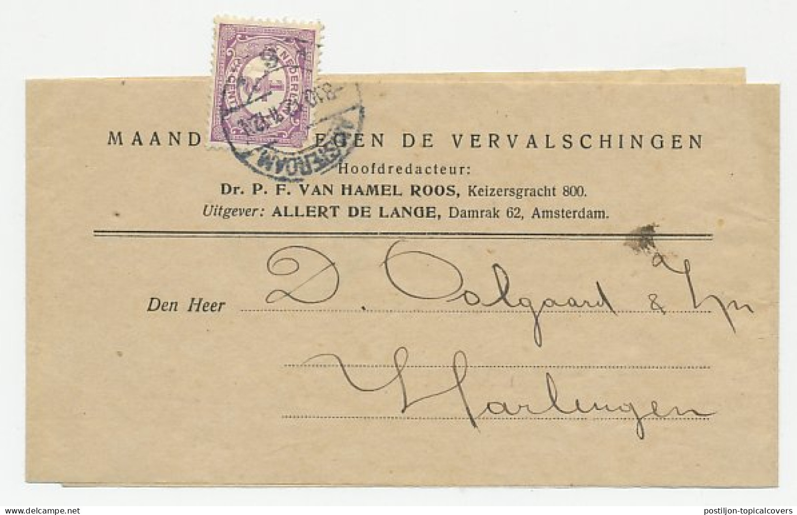 Em. Vurtheim Drukwerk Wikkel Amsterdam - Harlingen 1912 - Sin Clasificación