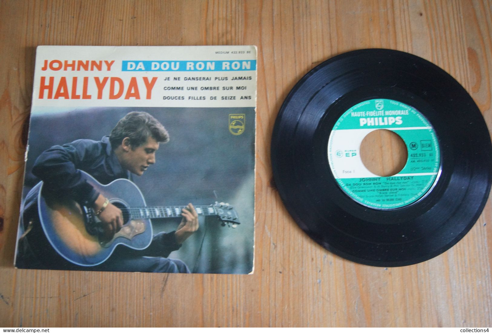 JOHNNY HALLYDAY DA DOU RON RON EP 1963 VARIANTE LANGUETTE - 45 Rpm - Maxi-Singles