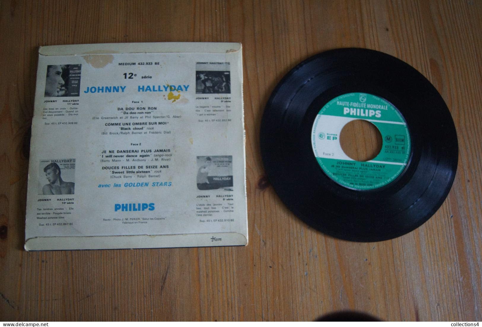 JOHNNY HALLYDAY DA DOU RON RON EP 1963 VARIANTE LANGUETTE - 45 Rpm - Maxi-Singles