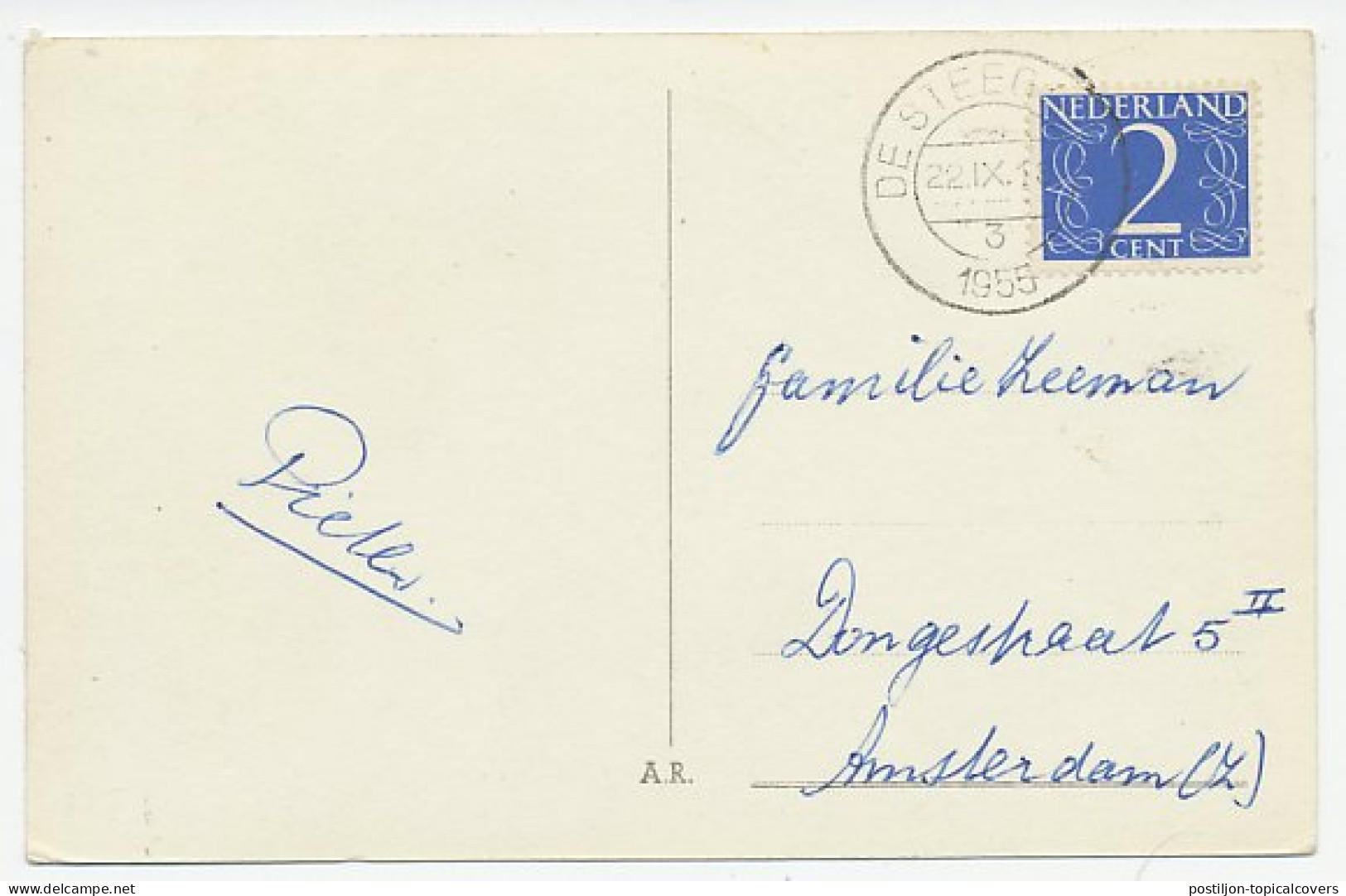 Prentbriefkaart Postkantoor De Steeg 1955 - Other & Unclassified