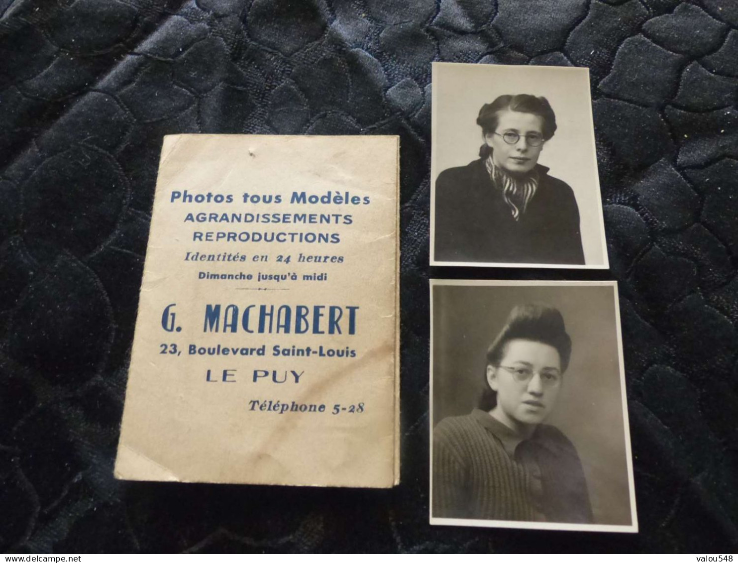 P-779 , Photos D'identités D'une Jeune Femme , Machabert , Le Puy En Velay, Circa 1940 - Anonyme Personen