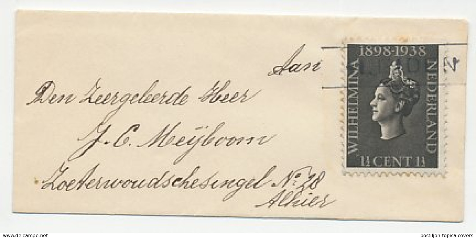 Em. Jubileum 1938 - Nieuwjaarsstempel Leiden - Unclassified