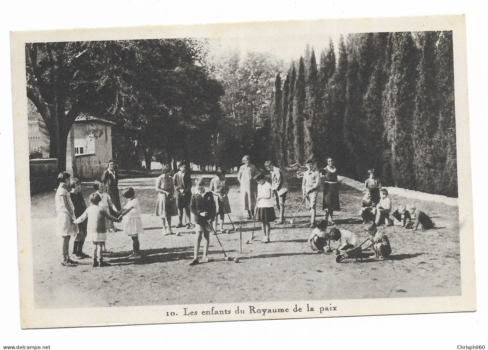 CPA - Les Enfants Du Royaume De La Paix - Belle Animation D'enfants Qui Jouent ( Ronde, Croquet, Pâté De Sable...) - Other & Unclassified