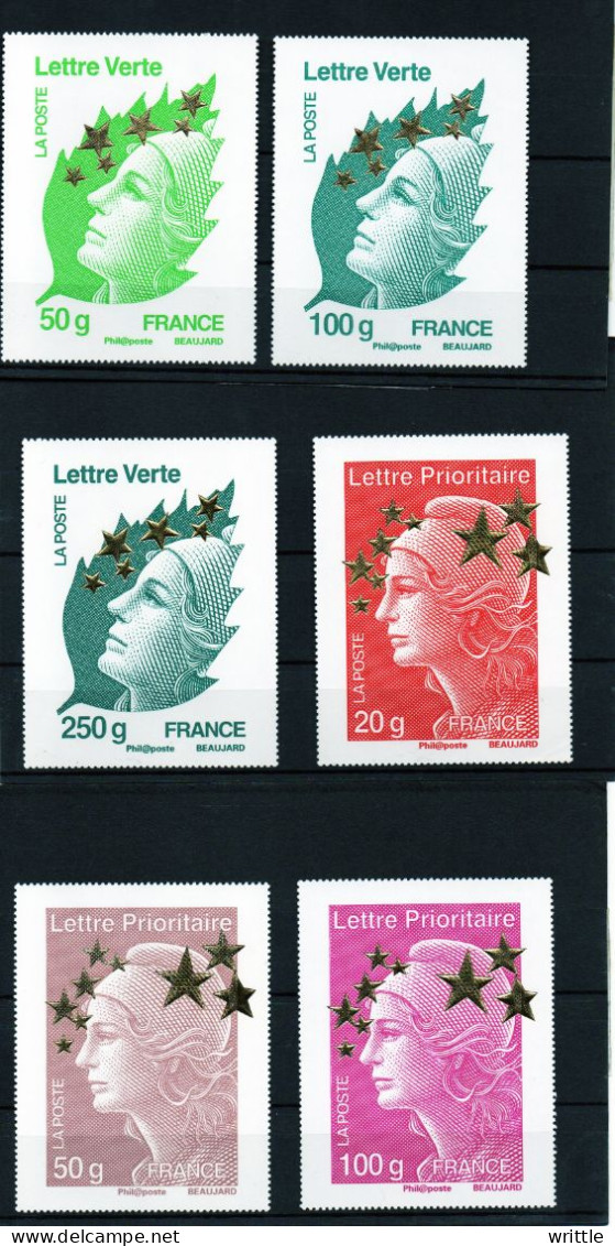 France Lot 1 Beaujard Grand Format YT 4662A à 4662Q Neufs Sans Charnière Côte 160 € - 2008-2013 Marianne De Beaujard