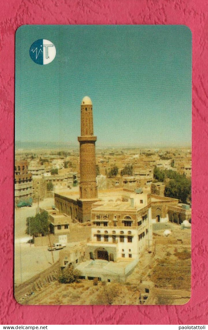 Yemen- TeleYemen- Minareth. Magnetic Phone Card Used By 80 Units - Jemen