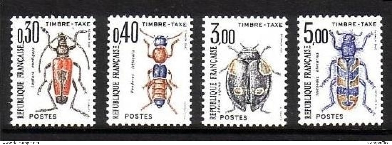 FRANKREICH MI-NR. 112-115 POSTFRISCH(MINT) PORTOMARKEN 1983 KÄFER - Autres & Non Classés