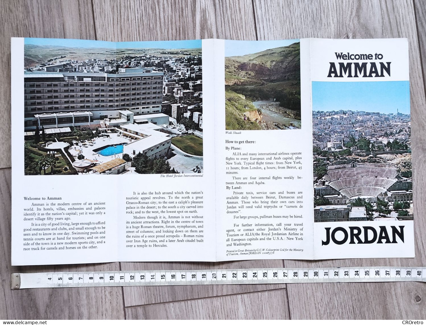 JORDAN - AMMAN, Vintage Tourism Brochure, Prospect, Guide, Tourismus (pro3) - Reiseprospekte