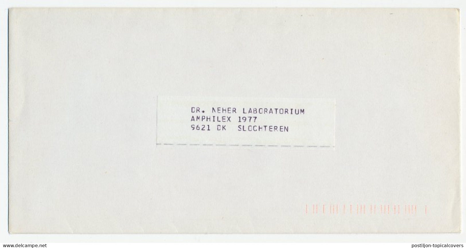 Postcode Index - 9621 Slochteren - Demonstratie Envelop 1977 - Unclassified