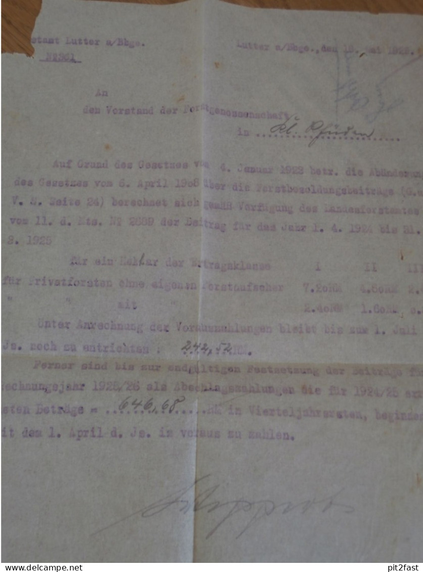 Altes Sparbuch Und Dokumente Klein Rhüden / Seesen , 1918 - 1921 , W. Drechsler In Klein Rhüden , Sparkasse , Bank !! - Documents Historiques