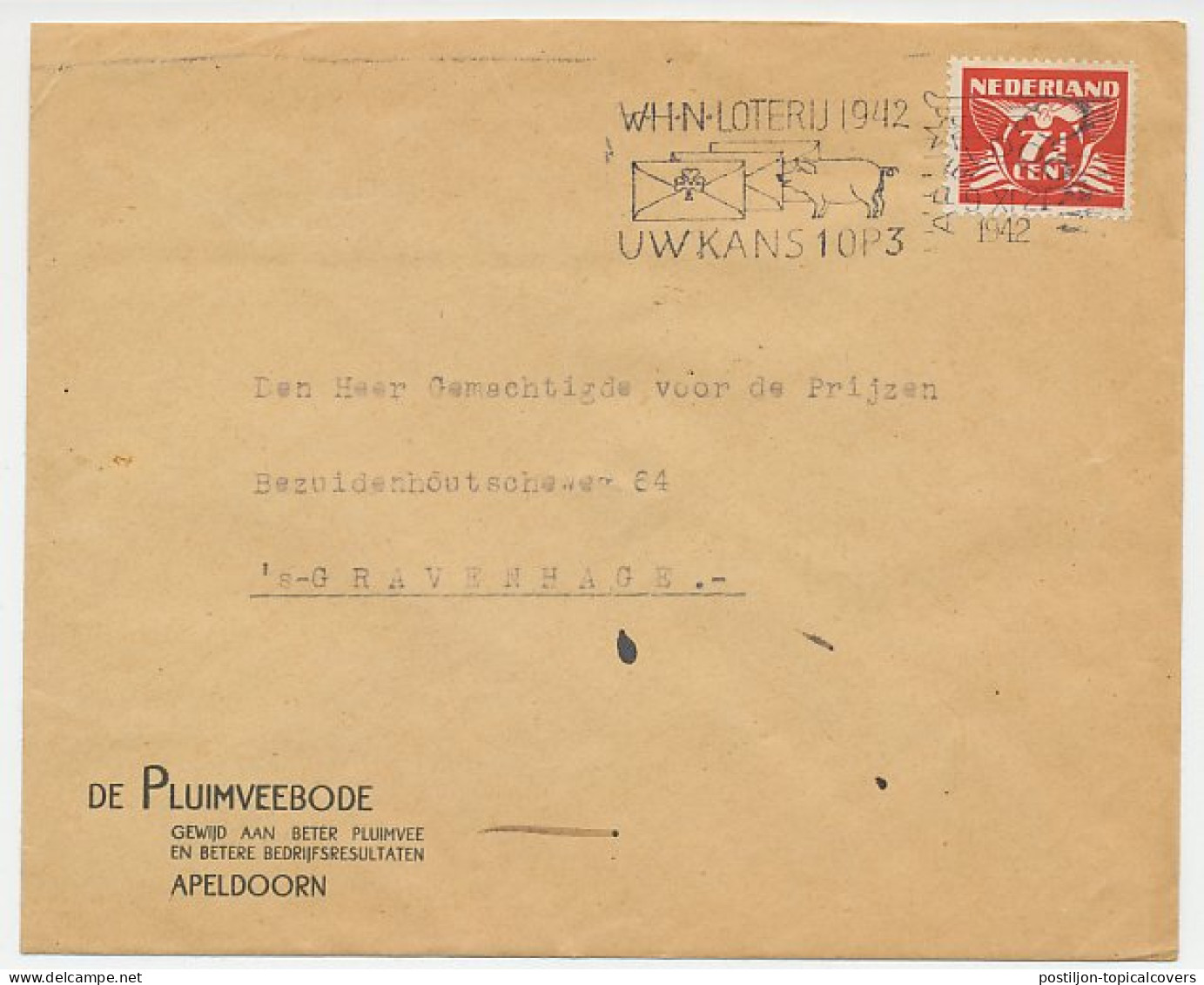 Firma Envelop Apeldoorn 1942 - De Pluimveebode - Non Classés