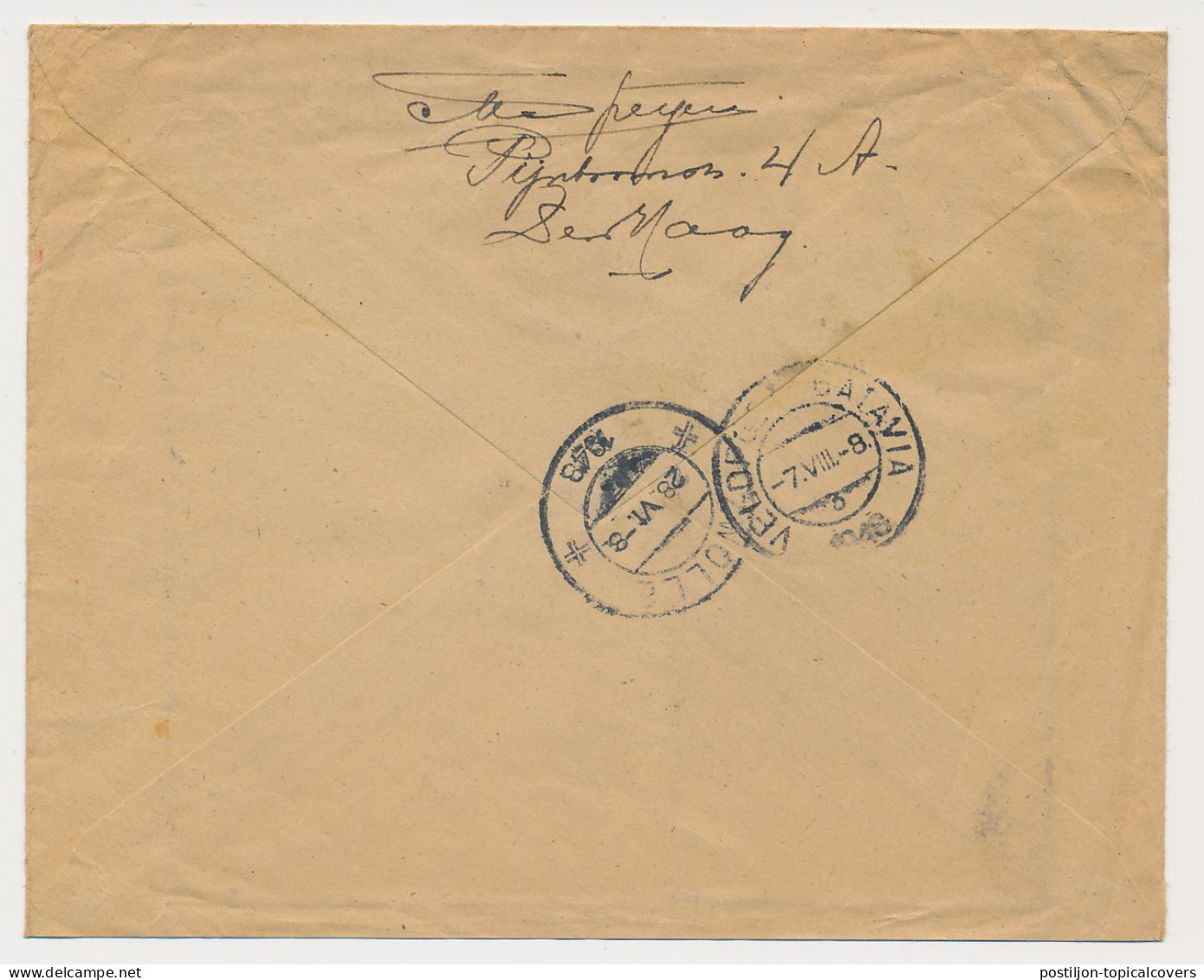 O.A.S Wander Cover Netherlands Netherlands Indies 1948 Fieldpost - Niederländisch-Indien