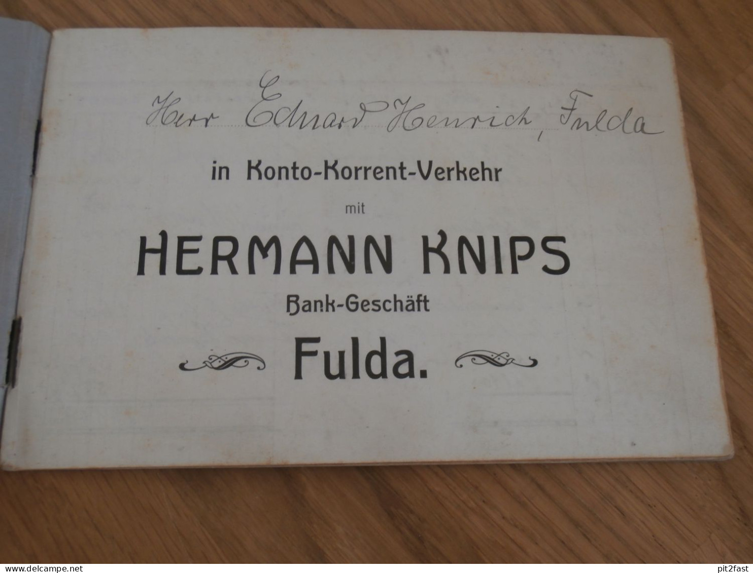 Altes Sparbuch Fulda / Hermann Knips , 1909 - 1912 , Eduard Henrich In Fulda , Sparkasse , Bank !! - Documents Historiques