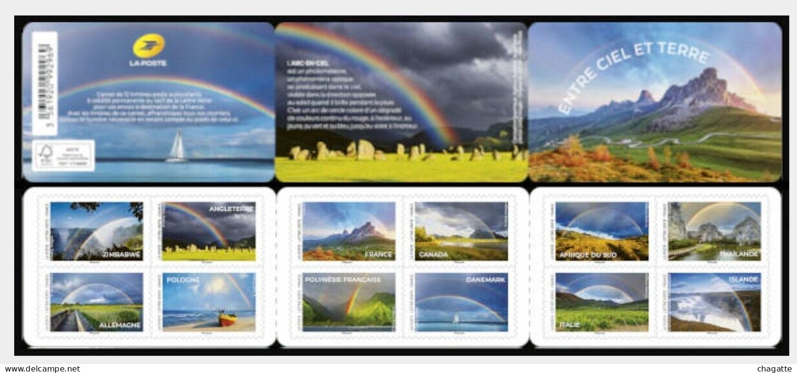 Carnet De 12 Timbres Neufs Entre Ciel Et Terre - Booklets