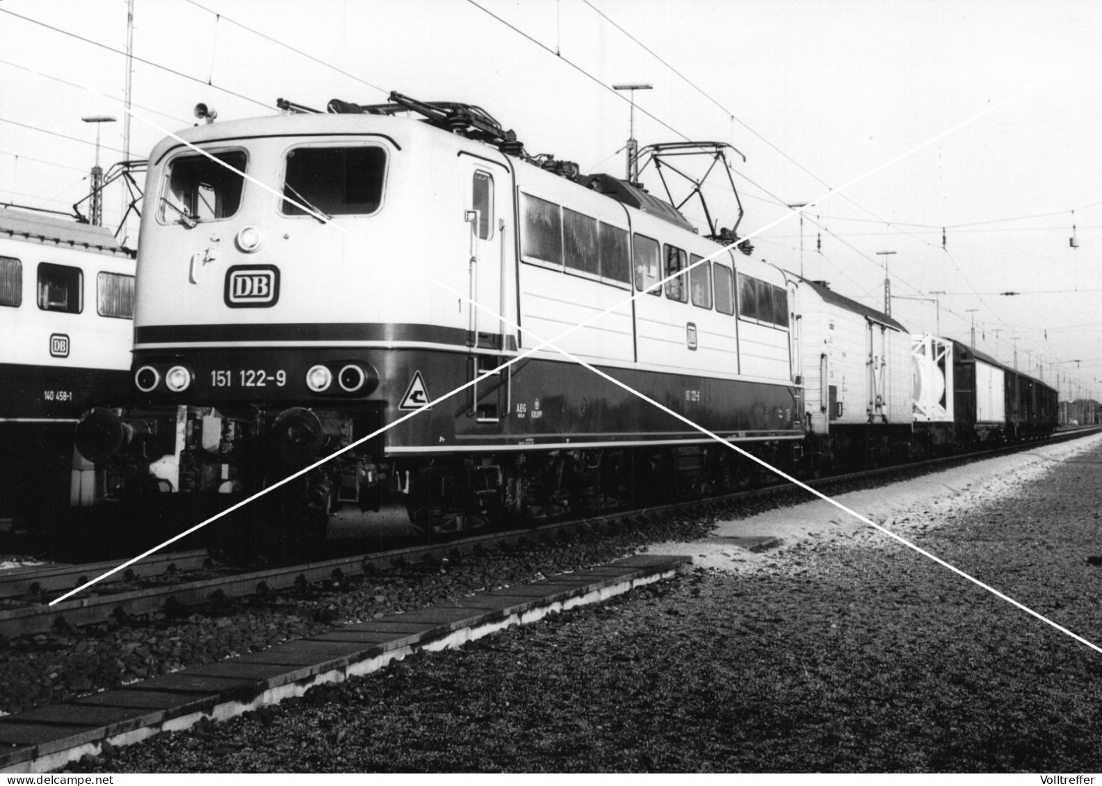 Orig. XXL Foto Deutsche Bundesbahn Lok Eisenbahn Diesel Lokomotive E-Lokomotive 151 122-9 - Eisenbahnen