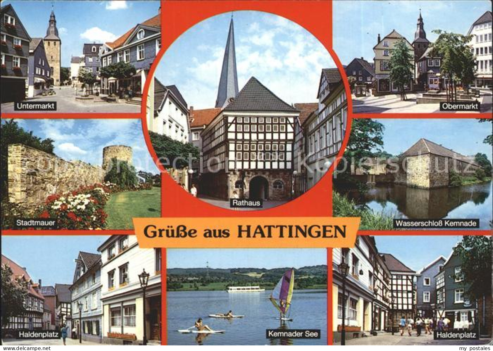 72225929 Hattingen Ruhr Untermarkt Obermarkt Wasserschloss Kemnade Rathaus Stadt - Hattingen