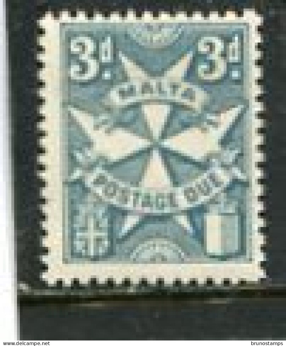 MALTA - 1968  POSTAGE DUE  3d  BLUE   PERF  12 1/2  MINT NH - Malta