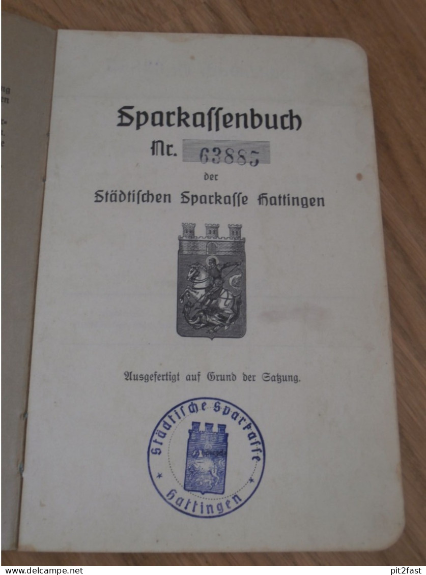 Altes Sparbuch Hattingen , 1941 - 1948 , Christel Steinhäuser In Welper , Sparkasse , Bank !! - Documents Historiques