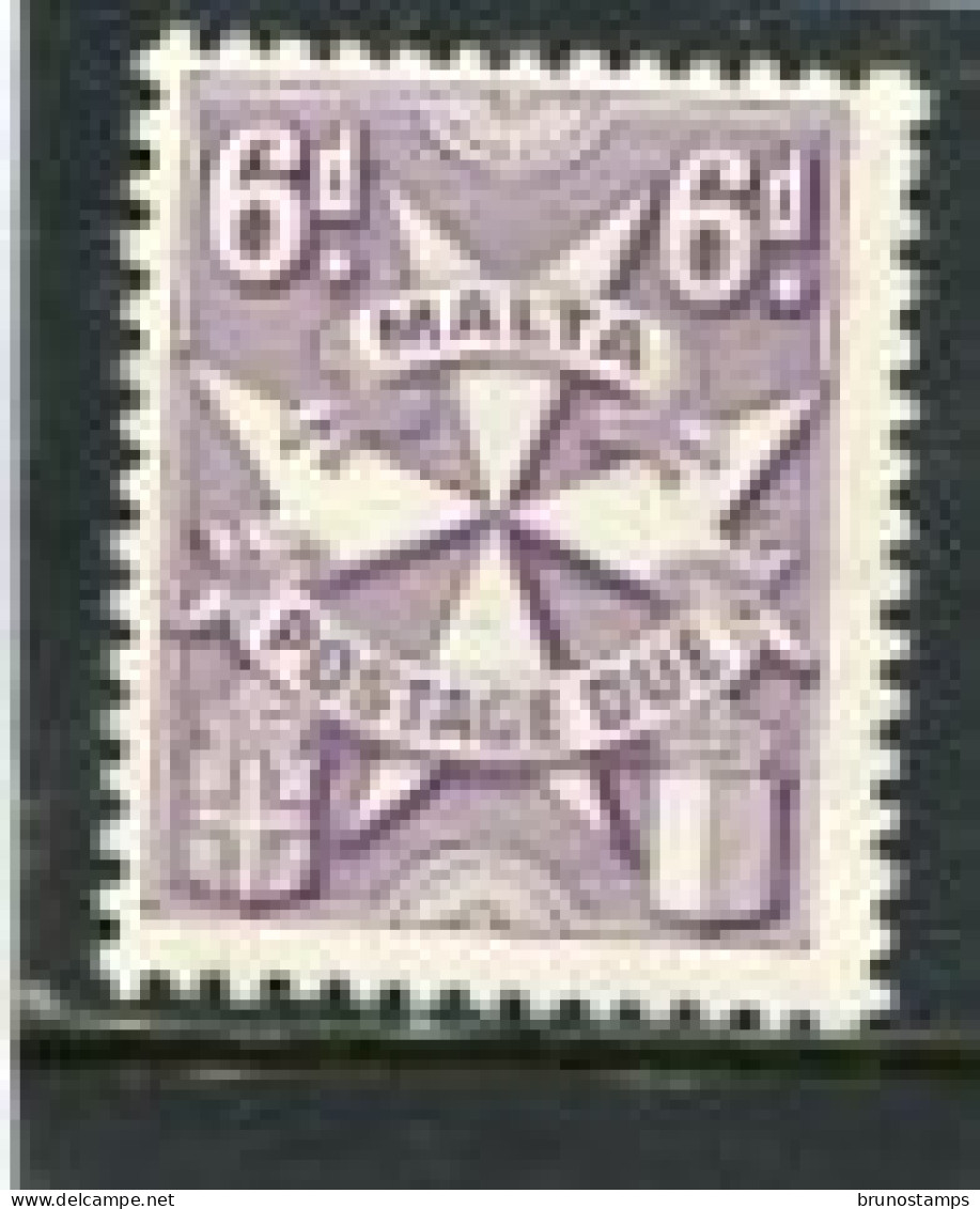 MALTA - 1968  POSTAGE DUE  6d  VIOLET   PERF  12 1/2  MINT NH - Malte