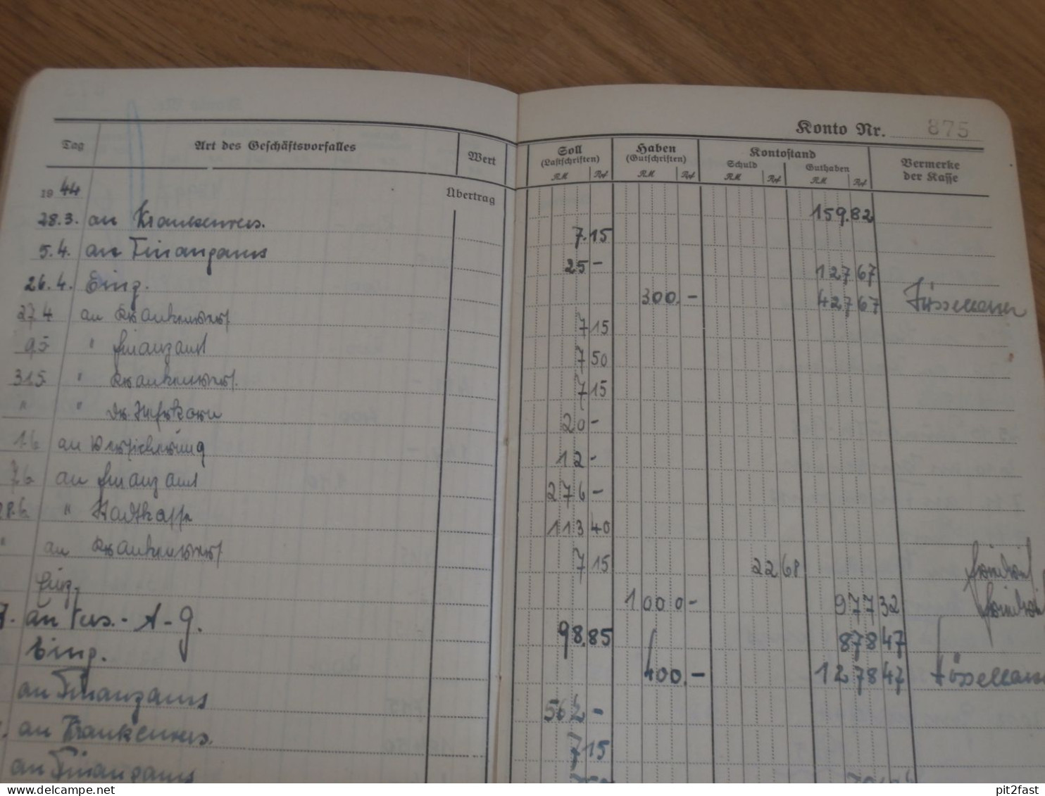 Altes Sparbuch / Rechnungsbuch Rötha , 1941 - 1950 , Charlotte Rabe " Drei Rosen " In Rötha , Sparkasse , Bank !! - Historische Dokumente