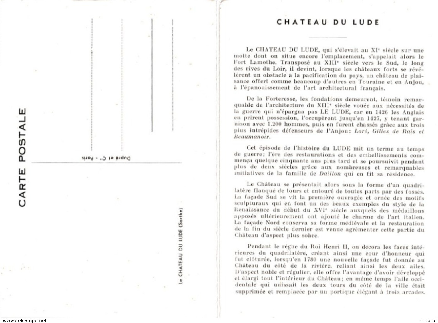 72, Château De Lude - Andere & Zonder Classificatie