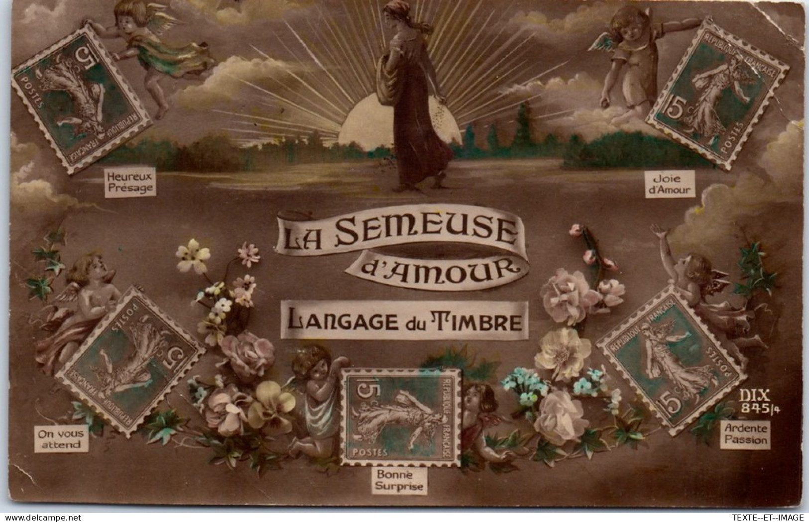 THEMES - LANGUAGE DU TIMBRE -  Carte Postale Ancienne [78654] - Timbres (représentations)