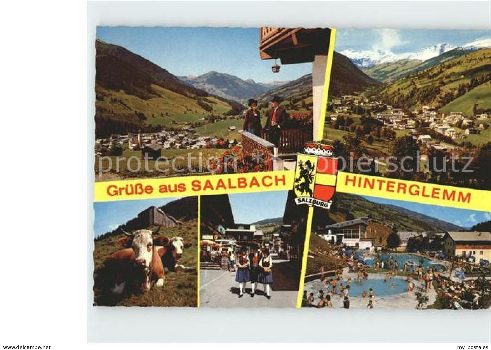 72225320 Saalbach-Hinterglemm Zwoelferkogel Talschluss Schwimmbad  Saalbach - Autres & Non Classés