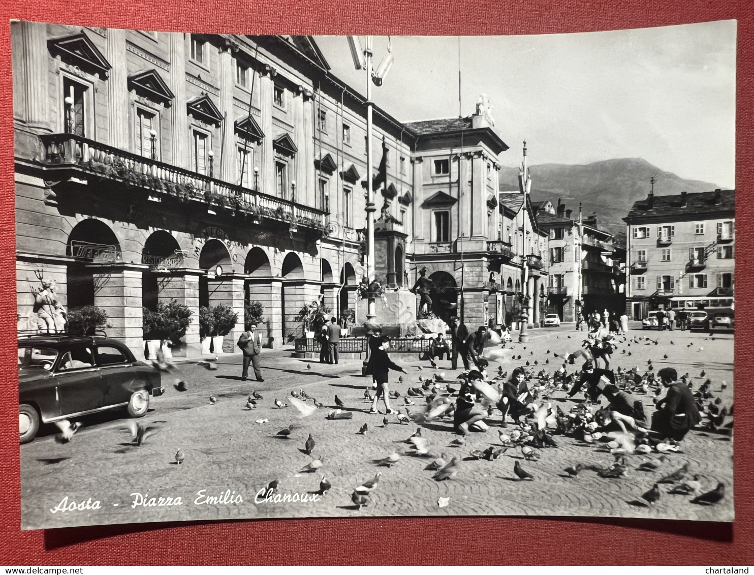 Cartolina - Aosta - Piazza Emilio Chanoux -  1950 Ca. - Andere & Zonder Classificatie