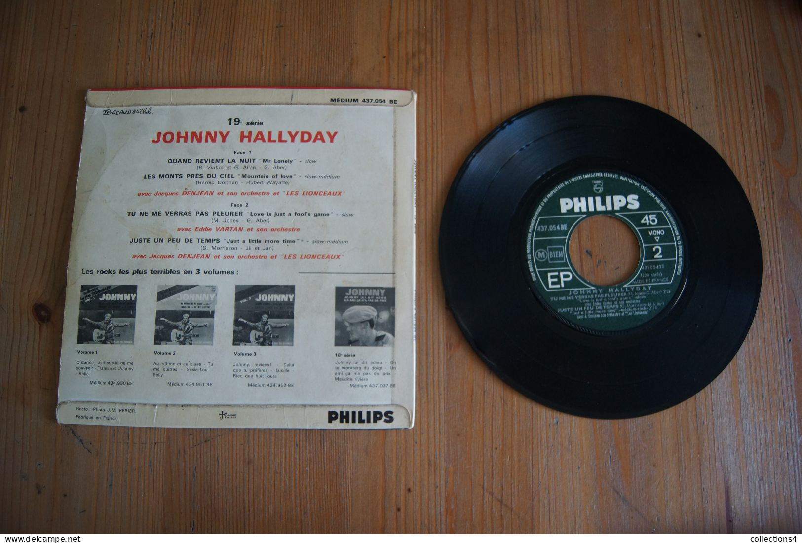 JOHNNY HALLYDAY QUAND REVIENT LA NUIT   EP 1965 VARIANTE - 45 T - Maxi-Single