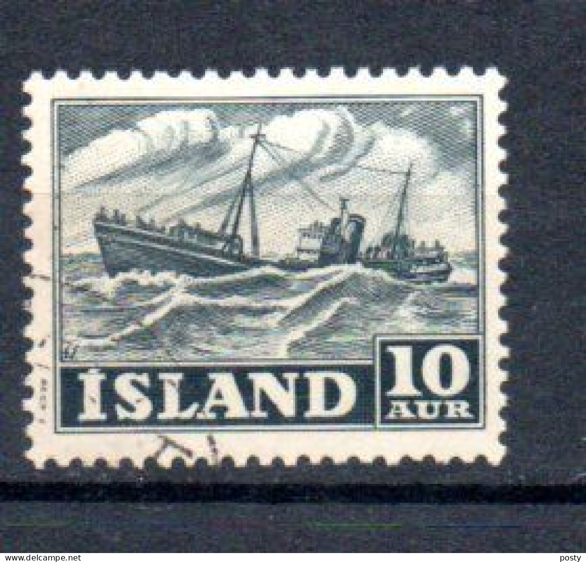 ISLANDE - ICELAND - 1950 - BATEAU DE PECHE - FISHING BOAT - Obli - Used - 10 AUR - - Used Stamps