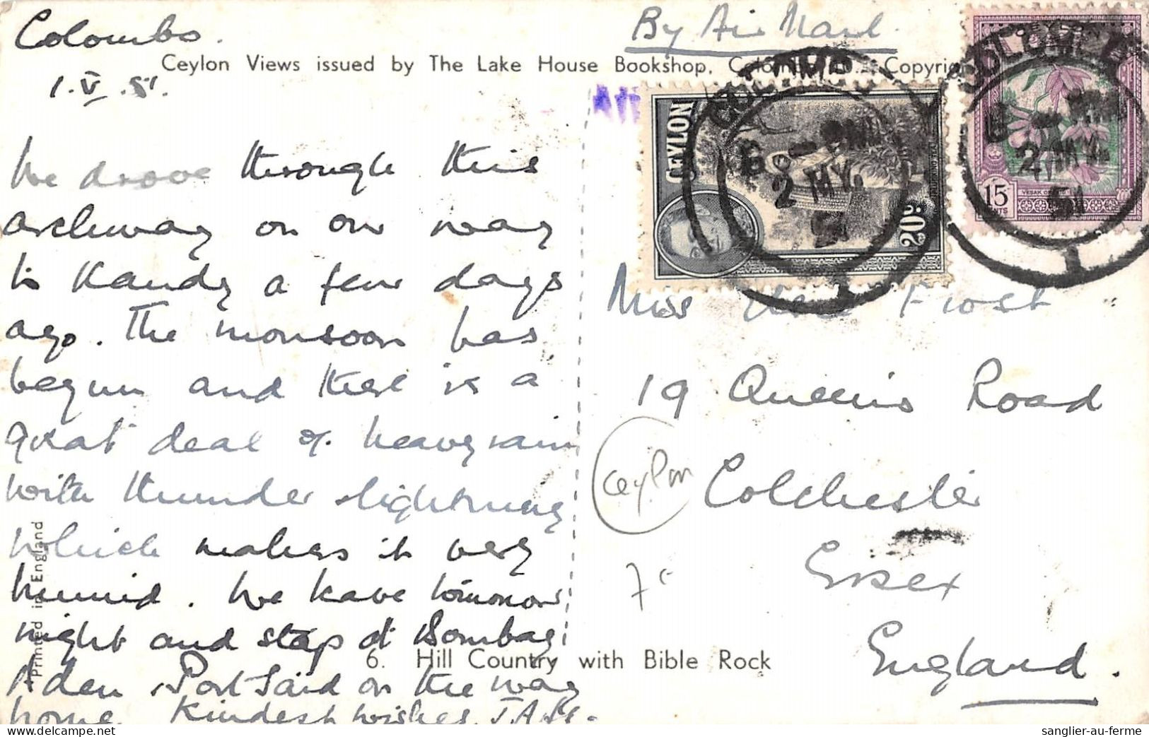 CPA CEYLON / VIEWS ISSUED BY THE LAKE HOUSE BOOKSHOP - Sri Lanka (Ceylon)