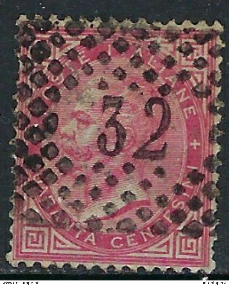 ITALY, 1863 VEII CENT 40, USED VF - Used