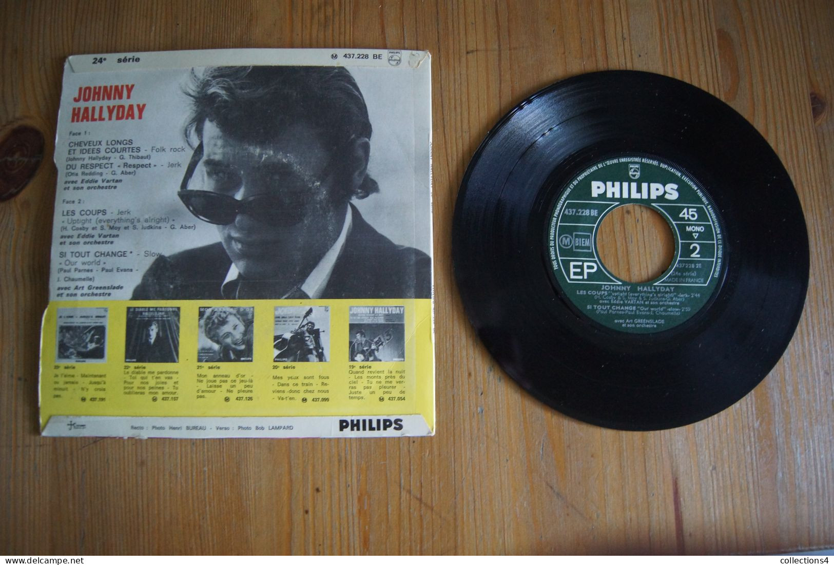 JOHNNY HALLYDAY CHEVEUX LONGS ET IDEES COUTES    EP 1966 VARIANTE - 45 T - Maxi-Single