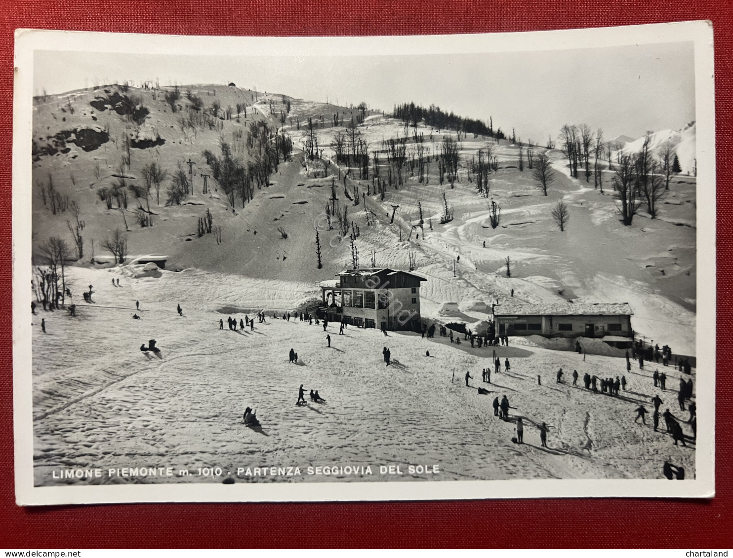 Cartolina - Limone Piemonte ( Cuneo ) - Partenza Seggiovia Del Sole - 1950 Ca. - Cuneo