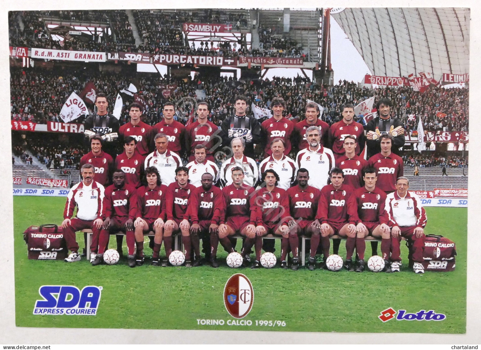 Cartoncino Pubblicitario Torino Calcio - Stagione 1995 - 1996 - Publicités