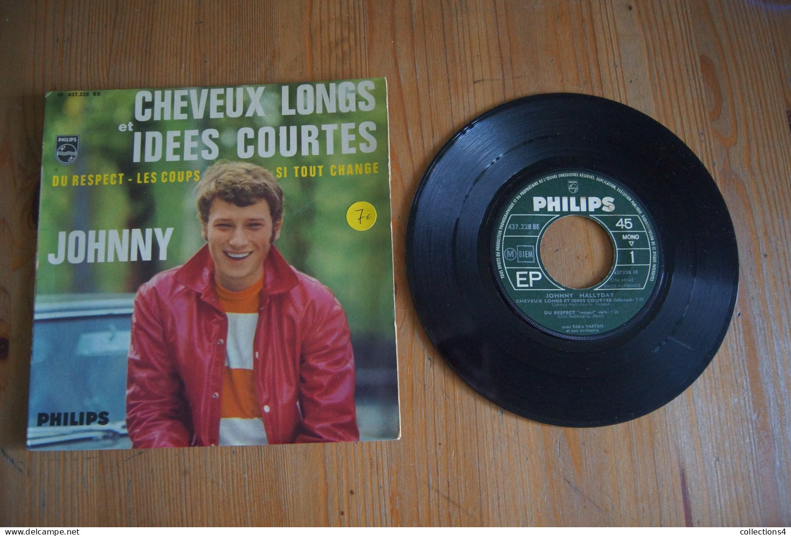JOHNNY HALLYDAY CHEVEUX LONGS ET IDEES COURTES    EP 1966 VARIANTE - 45 Rpm - Maxi-Singles