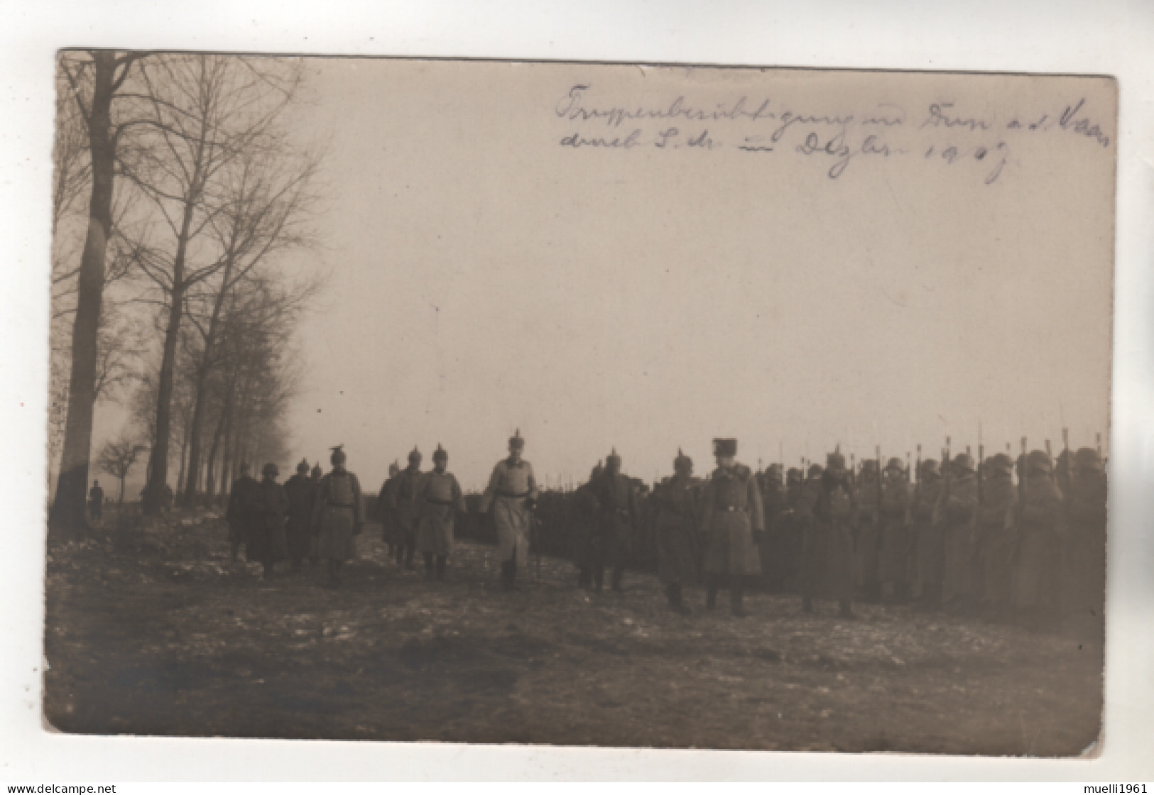 +5151, FOTO-AK, WK I,  Frankreich > [55] Meuse, Dun-sur-Meuse, Truppenbesichtigung - Weltkrieg 1914-18