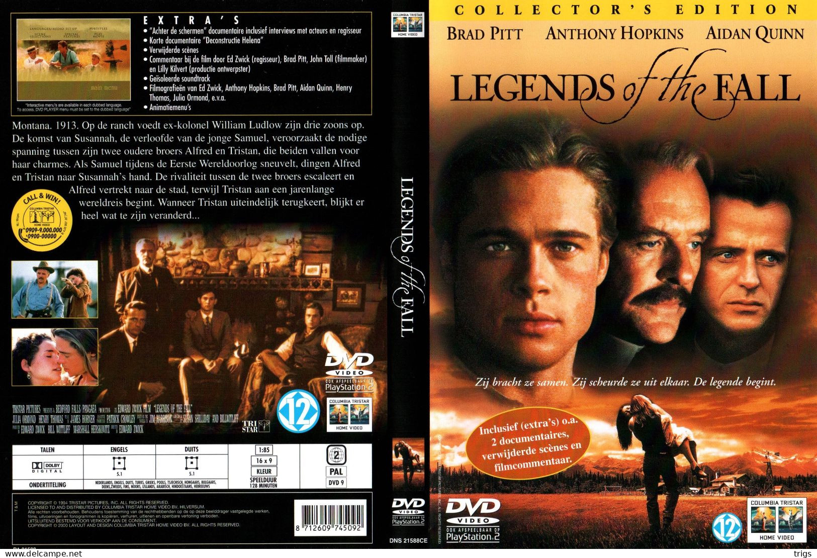 DVD - Legends Of The Fall - Drame
