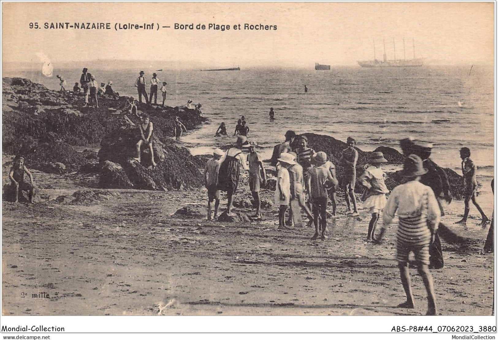 ABSP8-44-0676 - SAINT-NAZAIRE - Bord De La Plage Et Rochers - Saint Nazaire