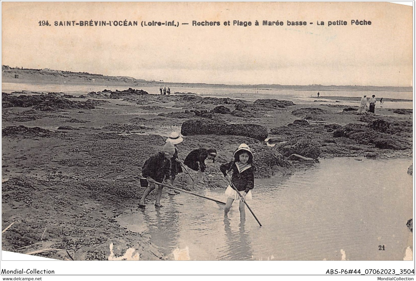 ABSP6-44-0489 - SAINT-BREVIN-L'OCEAN - Rocher Et Plage A Maree Basse -La Petite Peche  - Saint-Brevin-l'Océan