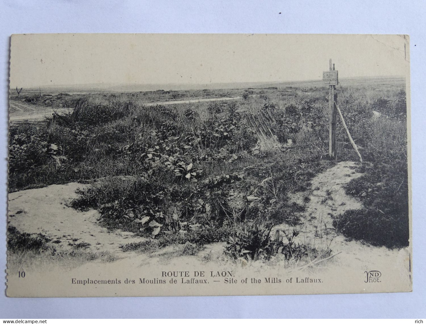 CPA 02 - Route De Laon - Emplacements Des Moulin De Laffaux - - Laon