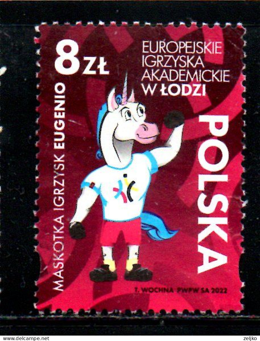 Poland, Used, 2022, Michel 5396, European Academic Games In Łódź - Gebraucht