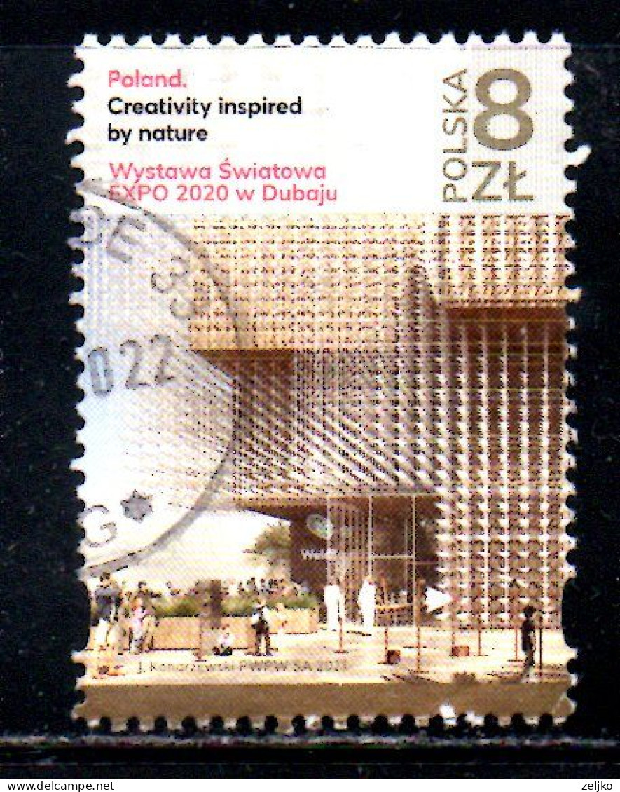 Poland, Used, 2021, EXPO 2020 World Exhibition In Dubai, Architecture - Oblitérés