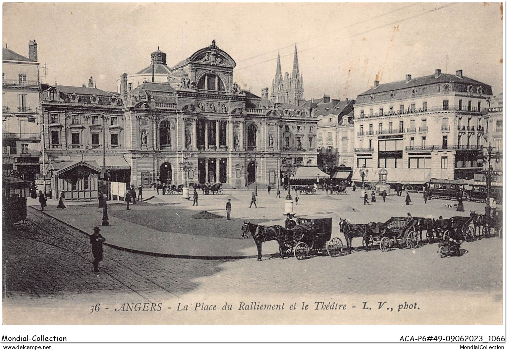 ACAP6-49-0537 - ANGERS - La Place Du Ralliement Et Le Theatre  - Angers
