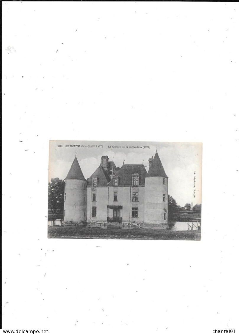 CARTE POSTALE 61 LES MOUTIERS LES MAUXFAITS LE CHATEAU DE LA CANTAUDIERE - Otros & Sin Clasificación