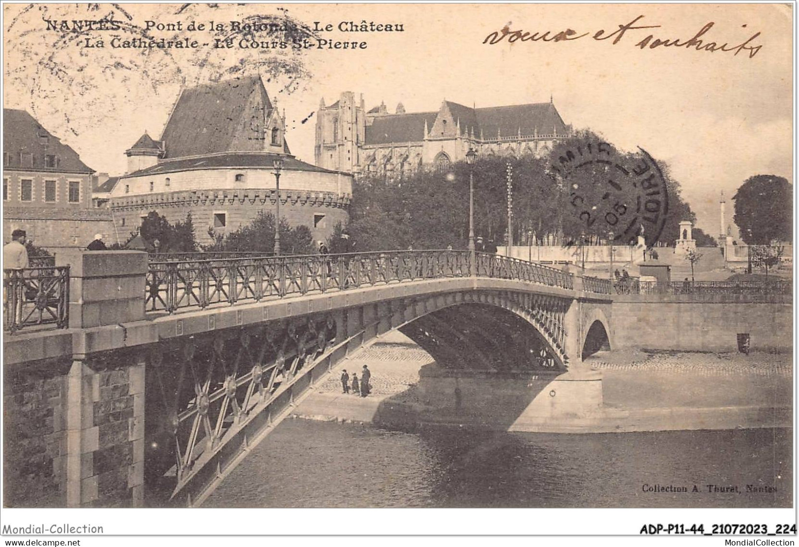 ADPP11-44-1106 - NANTES - Pont De La Rotonde - Le Château - La Cathédrale - La Cours De St-pierre  - Nantes