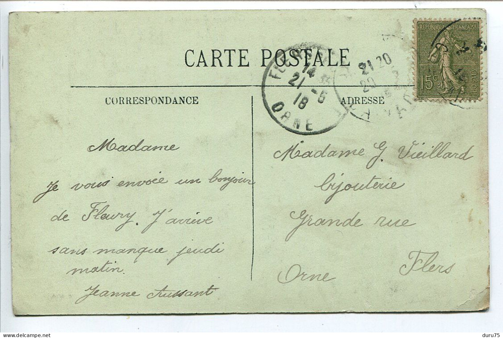 Calvados CPA Voyagé 1918 * ALLEMAGNE Aujourd'hui Fleury-sur-Orne : BOURBILLON ( Lavoir Bateau ) - Other & Unclassified
