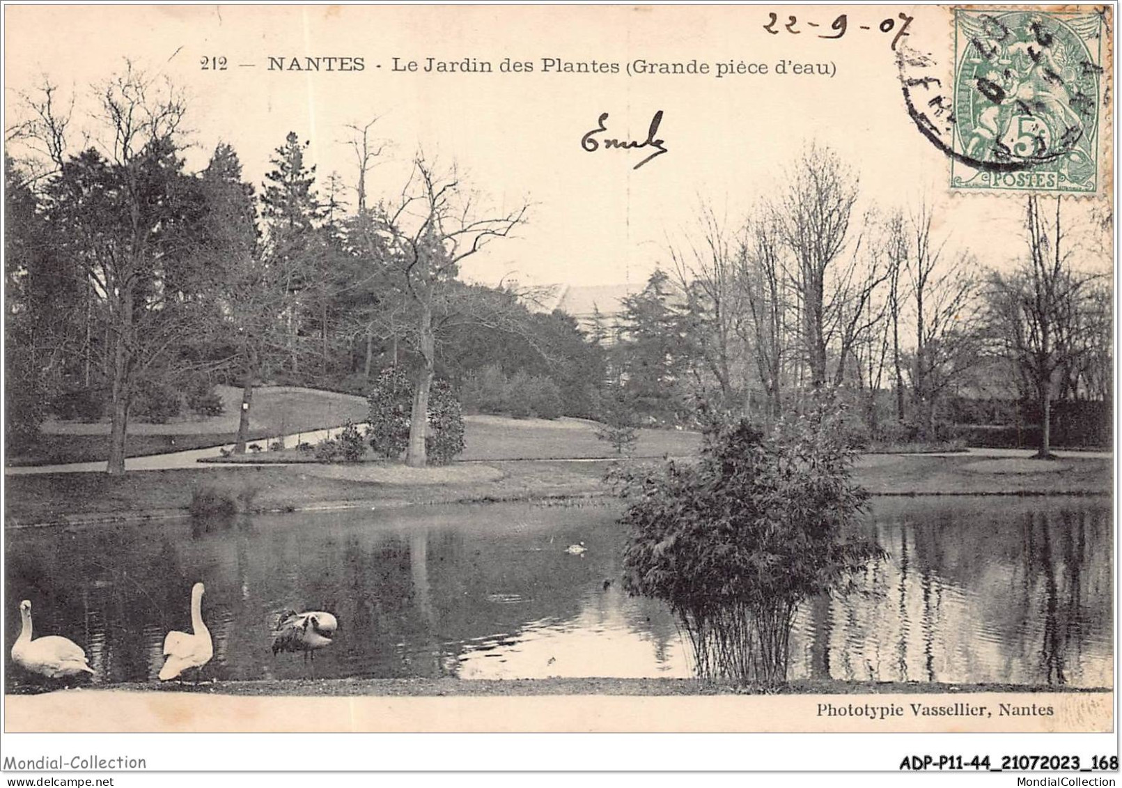 ADPP11-44-1078 - NANTES - Le Jardin Des Plantes - Grande Pièce D'eau  - Nantes