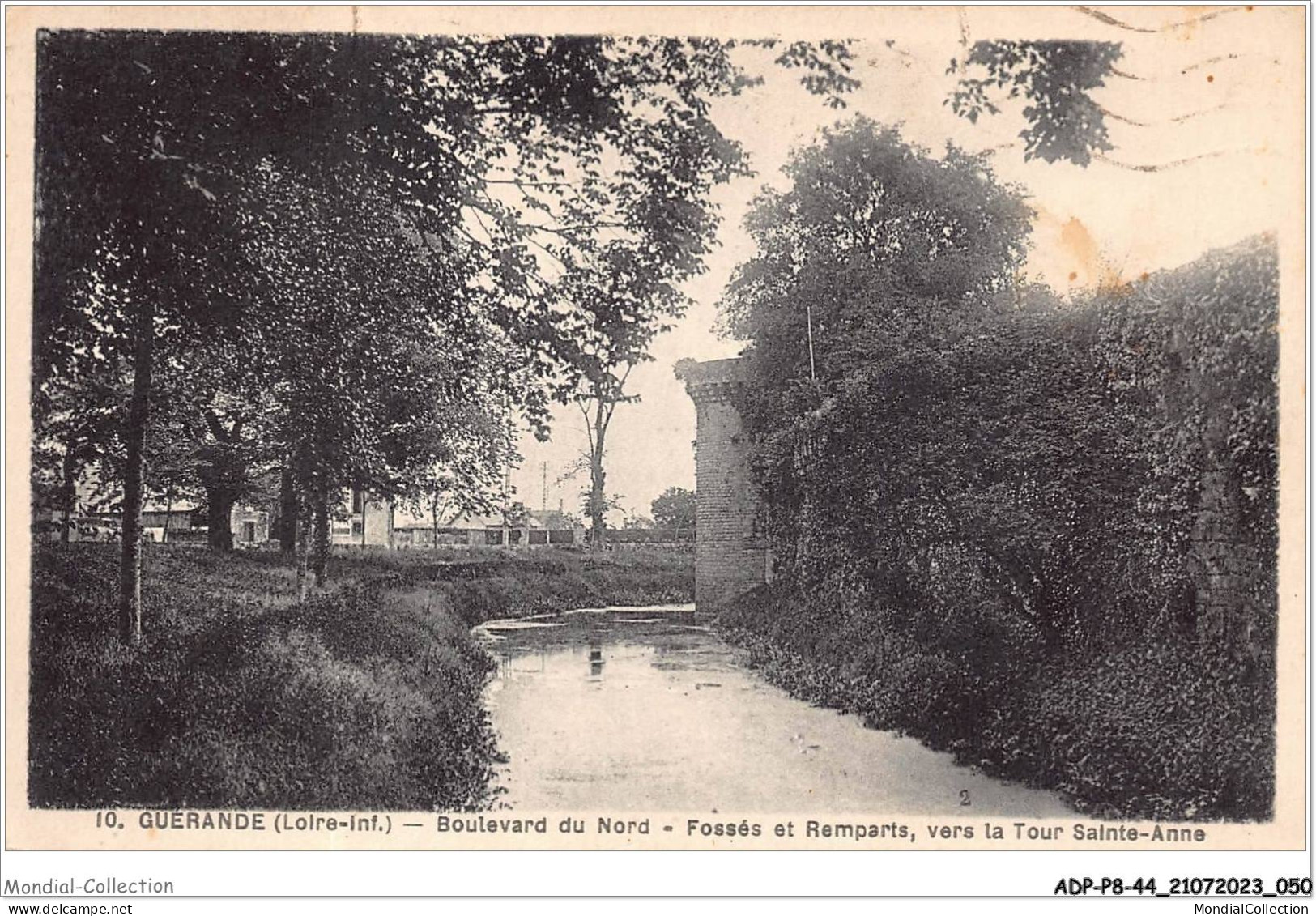 ADPP8-44-0696 - GUERANDE - Boulevard Du Nord - Fossés Et Remparts Vers La Tour Sainte-anne  - Guérande