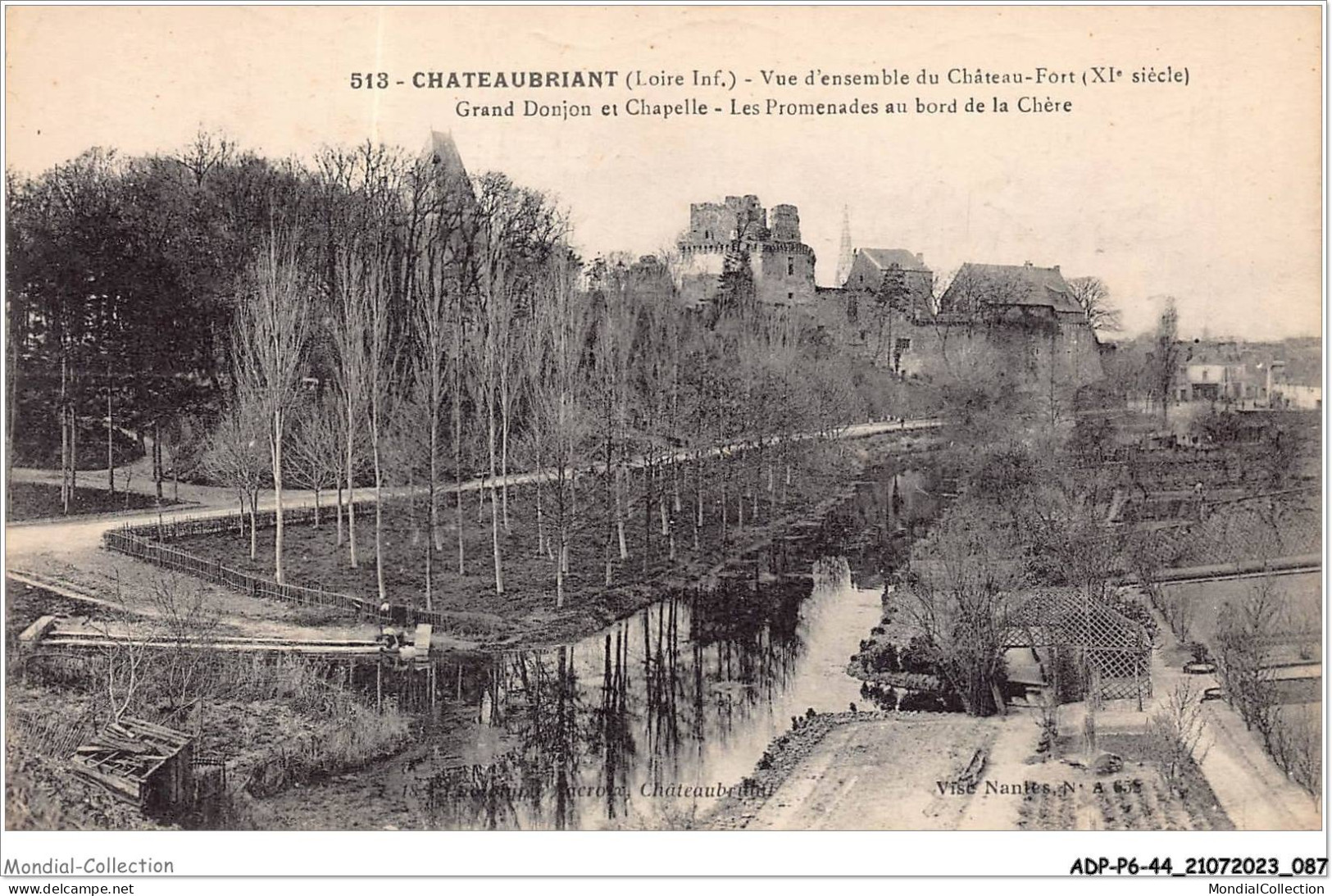 ADPP6-44-0514 - CHATEAUBRIANT - Vue D'ensemble Du Château Fort - Grand Donjon Et Chapelle  - Châteaubriant